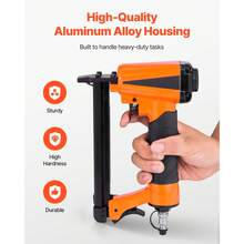 Pneumatic Staple Gun, 21 Gauge Pneumatic Upholstery Stapler For 80 Series 1/2-Inch Crown 1/4"-5/8" Length Staples, 70-110 PSI Air Staple Gun For Woodworking, Upholstering, Crafts, DIY Projects - 21GA 80 Series Regular Nailer, 1/2 Inches - View 5