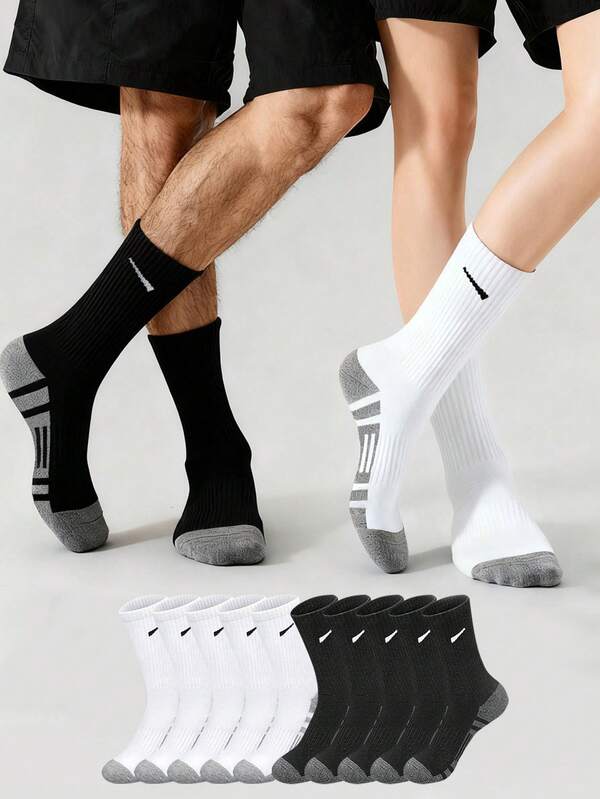 2/5/10/20 pares de calcetines medianos para hombres, calcetines deportivos unisex para actividades al aire libre, para todas las estaciones