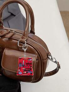 2D Porte-clés pendentif boîte à outils en acrylique, porte-clés décontracté, porte-clés boîte à outils de réparation, accessoire de sac à dos amusant, étiquette de bagage, étiquette pour animaux de compagnie, accessoire de sac à bonbons, porte-monnaie porte-clés style fête décontracté - Multicolore - Voir 4