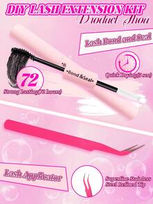 720 piezas de pestañas postizas D-Curl esponjosas, alta capacidad, adecuadas para crear un maquillaje de ojos denso, voluminoso y natural, DIY belleza, tutorial de capacidad individual grande para el hogar, adecuado para principiantes, principiantes, artistas del maquillaje, suave y de larga duración - Negro - Ver 9