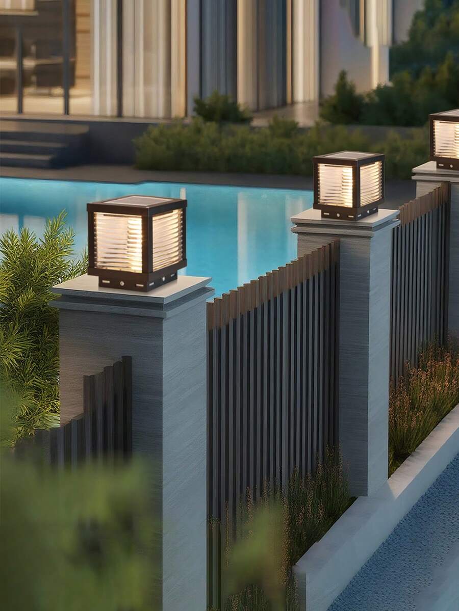 CANMEIJIA Đèn trụ LED năng lượng mặt trời, đèn lối đi sân vườn ngoài trời chống nước IP65 có hẹn giờ và điều khiển từ xa, sử dụng kép trong nhà/ngoài trời, trang trí cổ điển, dễ dàng lắp đặt cho sân vườn, đường lái xe, hành lang, hiên nhà, ban công, khu cắm trại, bàn ngoài trời, lối đi, trong nhà