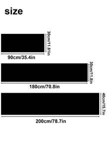 1pc Happy New Year Party Black & Gold Table Runner, 11.8*70.8in, Durable Polyester Rectangular Tablecloth Decor, Firework Pattern, Festive & Elegant Holiday Style, New Year Party Decoration, No Electricity Needed, Home Table Decor, Winter Restaurant Party Decor, Multipurpose Retro New Year Decoration