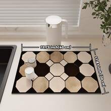 厨房餐具沥水垫 吸水速干咖啡沥水垫 餐垫 餐具沥水垫 餐具地毯 - 花色 - 查看 13