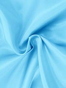 Tween Girl Loose Fit Belted Robe, Light Blue - Baby Blue - View 10