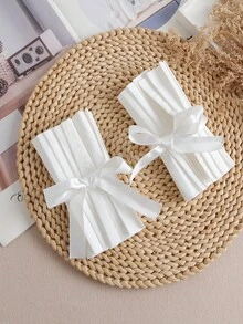 1 双白色双层喇叭袖口仿袖女款