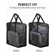 Large Capacity Portable Travel Bag For Frozen Drink Maker, Beverage Hanging Bag, Smoothie Travel Storage Bag - Black - View 6