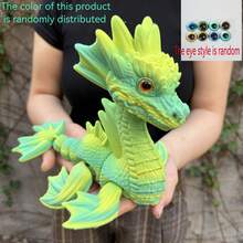 1 件 3D 打印龙雕像，具有逼真眼睛和可移动关节的家居装饰，圣诞礼物，适合任何场合，生日礼物，3D 打印小雕像 - 彩色 - 查看 17