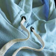 Printed  Hoodie | "So Many Books, So Little Time" Vintage - Baby Blue - View 5