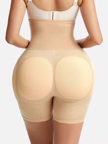 Women's Body Shaping Pants For Tummy Control And Waist Control, High-Waist Tummy Control Panties With Removable Sponge Inserts, Buttocks And Crotch Lift, Buttocks And Fake Buttocks, Sexy Tight Leggings To Slim Down The Belly, Compression Waist Shaping And Slim Body Shaping, Anti-Exposure Boxer Briefs, Elastic And Breathable, Waist Trainer Tight Underwear Shapewear, Fashionable Slimming Tights Suitable For Holidays Halloween Christmas Holidays Back To School Season Thanksgiving Valentine's Day Independence Day It Has The Function Of Gathering, Keeping Warm, Breathable, Sweat-Absorbing Elasticity - 杏色 - 查看 5