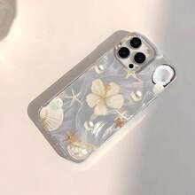 1 Funda de Teléfono Transparente IMD Suave Brillante y Lisa con Patrón de Concha de Perla Blanca a Prueba de Agua - Resistente a Huellas Dactilares y Arañazos para  16/16 Plus / 1 6 Pro/ 6 Max,  15 & 15 Plus & 15 Pro & 15G Max,  14, 1 4+1, 4 2P Plus 4 2Pro 4 2 7m a x.  13.13 Pr os 14P rosas. 12: 12 pros: 12 2:IP ho ne11:l 1: p ro m ax; ll pro, Funda para Teléfono Shoproof, Protección para Teléfono, Cubierta Shoproof, Acabado Brillante, Funda de Alta Calidad, Diseño Impreso UV, Cubierta Protectora - Colores mixtos - Ver 4