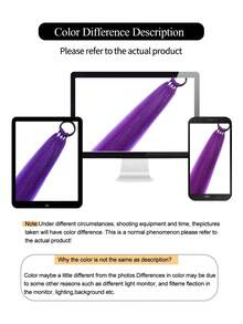 长款编织马尾辫接发，棕黑色嘻哈马尾辫，合成扭辫假发，适合女孩，26英寸编织接发，弹性扎带，适合日常佩戴和特殊场合，1件装 - 彩色 - 查看 9