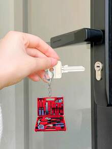 2D Porte-clés pendentif boîte à outils en acrylique, porte-clés décontracté, porte-clés boîte à outils de réparation, accessoire de sac à dos amusant, étiquette de bagage, étiquette pour animaux de compagnie, accessoire de sac à bonbons, porte-monnaie porte-clés style fête décontracté - Multicolore - Voir 9