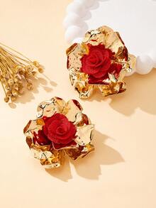 Women's Jewelry Set, Large Flower Necklace & Earrings Set, Suitable For Daily Wear And Vacation, Spring Jewelry Gift - Yellow Gold - View 9