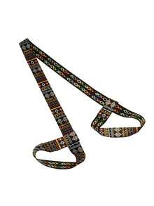 1 pieza Correa para estera de yoga, almacenamiento de estera de ejercicio, azul, iridio, a cuadros de siete colores soñadores, flor rosa retro, correa de cadena de doble capa, correa de sujeción multicolor, correa de almacenamiento, cuerda de estiramiento de yoga, correa para el hombro de yoga portátil, ejercicio de fitness, regalo de festival - Multicolor 2 - Ver 14