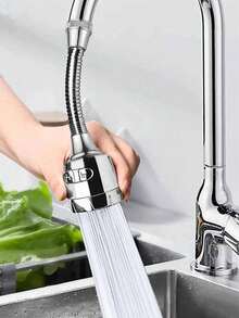 3-Mode Kitchen Faucet Sprayer Head, Modern Swivel Flexible Anti-Splash Aerator Sink Faucet Extender With 360° Rotatable Sprayer Head, Suitable For Kitchen & Bathroom, Kitchen Accessories, Bathroom Decor & Accessories, Home Decor, Autumn Decor