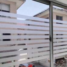 1pc Office Glass Partition Striped Privacy Film, Static Cling Frosted Glass Sticker - Clear - View 6