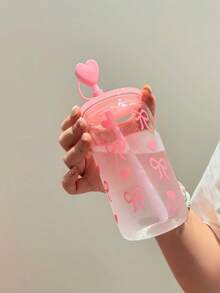 粉色蝴蝶结咖啡吸管杯、果汁吸管杯、奶茶吸管杯、抹茶下午茶吸管杯——送给朋友的最佳礼物选择！ - 彩色 - 查看 4