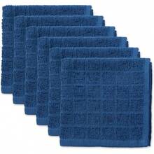 Basic Terry Solid Windowpane Dishcloth Set, 12x12, Red, 6 Piece, 2025 - Blue - View 1