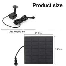 11/15.5cm Solar - Charged Water Fountain Pumps With Panels: 8 - Nozzle Outdoor Watering Equipment Garden Decoration Sets