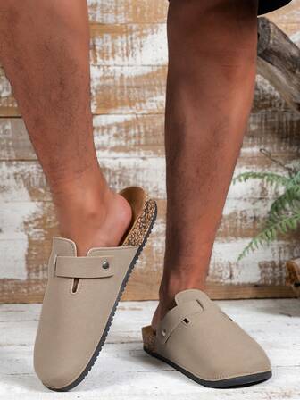 Unisex Slip-On Sandals, Adjustable Buckle Strap, PVC Shock-Absorbing Sole, All-Day Comfort, Suitable For Indoor & Outdoor Casual Wear, Comfortable Footwear, Minimalist Design, Durable