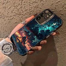 Funda especial para teléfono  con escena de mezquita y noche estrellada, compatible con  Galaxy S25ULTRA, S24PLUS, S23FE, S21PRO, S22, S20+, A03S, A05S, A14, A31, A53, A34, A10, A04E, M04, A33, A35, A55, A72, A71, A70, A22, A16, A06, A20S, A54, anti-suciedad, a la moda, moderna, colorida, plateada IMD - Colores mixtos - Ver 6