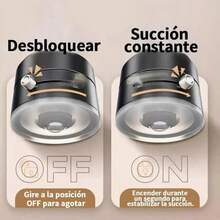 Soporte Magnético para Teléfono en el AutoVentosa al Vacío Ultra Fuerte con Base Ajustable 360° Soporte Plegable para Carro Compatible con Todos los Celulares Succión Magnética N52 Blanco + Negro - BlancoNegro - Ver 4