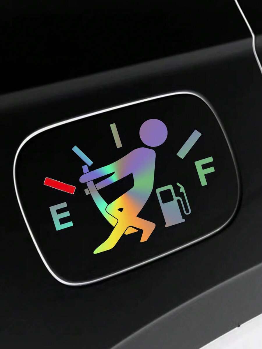 1 pieza Pegatina personalizada para exterior de coche con explosión láser de colores, pegatina para tapa de depósito de combustible, pegatina para cubrir arañazos, modelo de coche universal