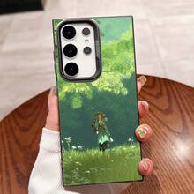 Funda especial para teléfono , viajero caminando sobre hierba, adecuada para  Galaxy S25ULTRA, S24PLUS, S23FE, S21PRO, S22, S20+, A03S, A05S, A14, A31, A53, A34, A10, A04E, M04, A33, A35, A55, A72, A71, A70, A22, A16, A06, A20S, A54, resistente a la suciedad, a la moda, colorida, plateada IMD - Colores mixtos - Ver 2