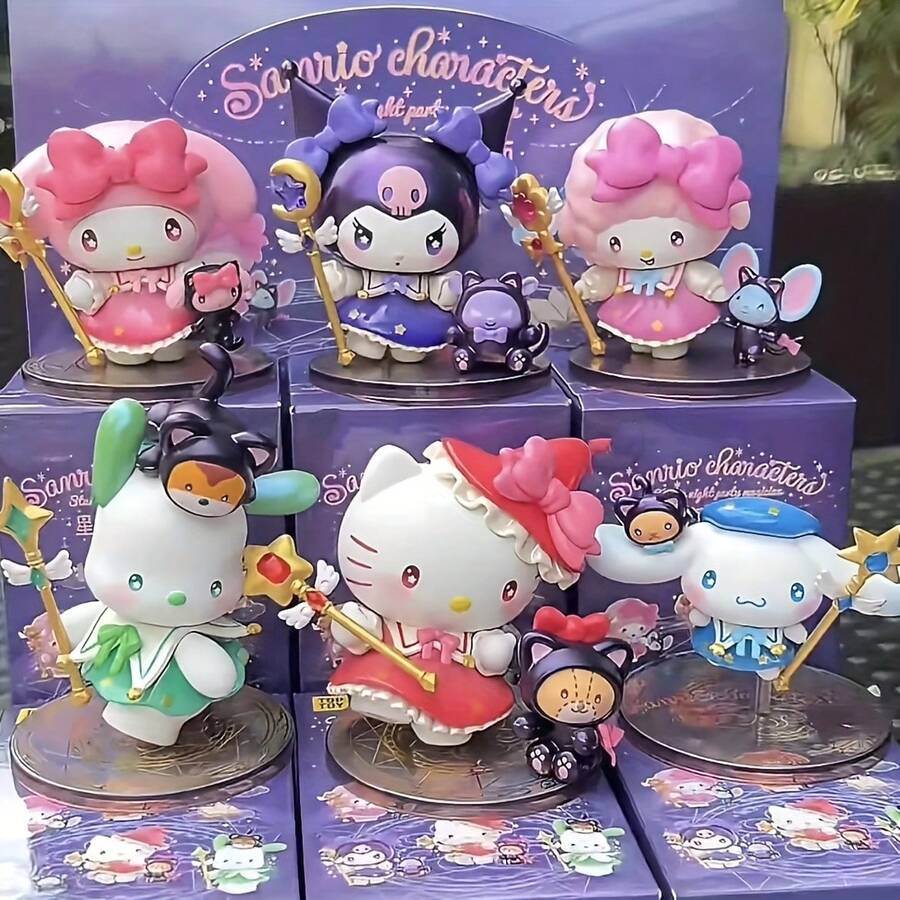Sanrio Starry Night Party Wizard Story Wizard Series Mystery Box Desktop Decor, Includes 6 Unique Character Designs, Durable PVC Collectible Figurines - Perfect Gift For Halloween, Christmas And New Year - Multicolor - View 1