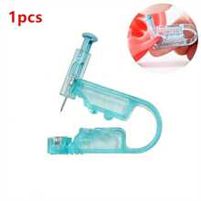 2/4/6 piezas Kit de perforación de orejas: Aretes de bola de acero, Juego de aretes, Pistola de perforación, Herramienta de perforación - Pistola de perforación de orejas empacada - Multicolor - Ver 11