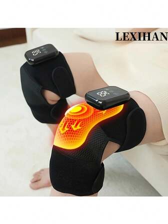 单侧无线加热膝肘肩按摩垫，三合一加热膝肘肩垫，振动加热膝垫，3种振动和加热模式，膝肘肩部放松加热垫