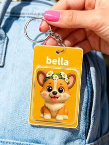 1pc Customized Photo & Music Song Keychain, Personalized Spotify Song Engraved Music Code Keychain, 6 Color Options, Customized Couple Photo Acrylic Keychain Pendant - Multicolor - View 9