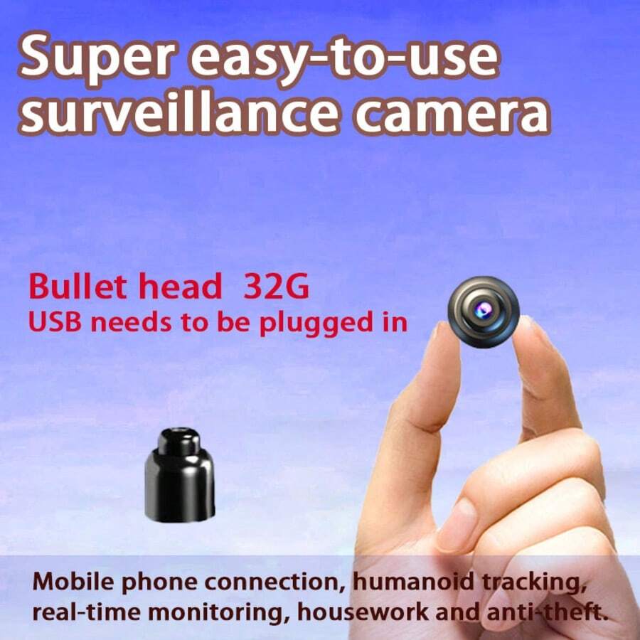 Recommended D-Brand Full HD Smart Camera Wireless Monitoring Home Wifi Network Mobile Phone Remote Mini Portable Camera Motion Detection Indoor Home Video Plug-In-Free No Punching Plug-In 360-Degree Panoramic Ultra-Wide-Angle Pet Cat's Eye Parking Car Camera Pocket Portable Stand Probe Babysitter Male And Female Audio And Video Recording Non-Hidden Non-Pinhole Micro-Hidden