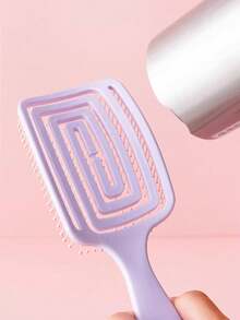 1支空心按摩发梳，蓬松梳，男女通用，多功能，干湿两用，适合所有发质，母亲节礼物，美发造型工具，发饰 - 彩色 - 查看 9