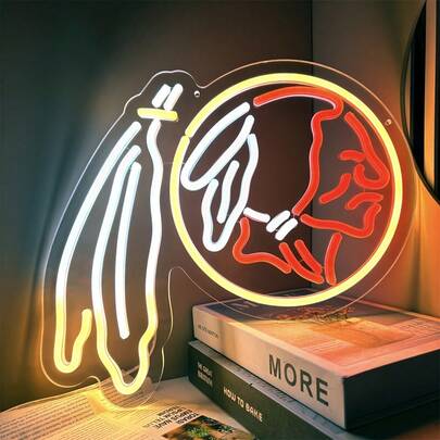 1pc Original Neon Light, National Symbol Neon Light, Lighting Wall LED Neon Lamp Furniture, Living Room Bedroom Ambient Neon Light, Holiday Atmosphere Neon Light, Theme Party Prop, Birthday Gift