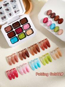 AiFer Bộ 9 màu sơn gel chấm bi, độ bão hòa cao, màu gel bán đặc phổ biến, thích hợp cho các tiệm làm móng. - Nhiều màu - Xem 7