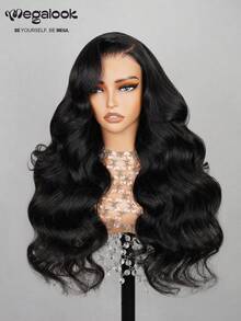 Megalook Lace Front Wig, 6x5 Inches Wavy Lace Wig, Transparent Lace, Pre-Cut & Pre-Bleached, Tiny Knots Lace Closure, Natural Looking Hair Wig