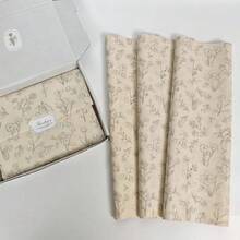 10张米色复古花卉图案薄纸，适合礼品装饰，可用于花束包装、礼盒衬里、填充纸、DIY等，是情人节、母亲节、生日、婚礼、毕业季及各种场合的理想之选。礼品包装薄纸、图案薄纸、薄纸片、包装纸 - 米色 - 查看 5
