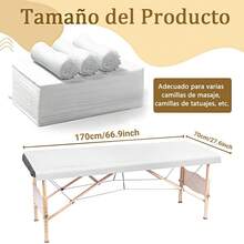 Massage Table Sheets & Headrest Covers - White - View 4
