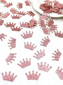 100 件闪光皇冠形五彩纸屑，圣诞节