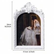 1个复古黑白拱形花卉装饰相框，复古欧式温馨家居桌面装饰照片展示框，适用于照片展示、家居装饰和摄影道具 - 彩色 - 查看 15