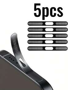 5片装超薄自粘金属防尘扬声器网罩保护膜,兼容 17/17 Air/17 Pro/17 Pro Max/16/16 Pro/16 Pro Max/15/14/13,保护听筒和充电口,确保音质,安装简便。送给母亲、家人、朋友、孩子、生日、节日的礼物,手机配件,手机挂饰。 - 黑色 - 查看 22