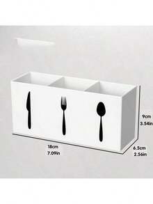 1 قطعة منظم أدوات المائدة من الأكريليك - تخزين مطبخ وطعام متين من البلاستيك للسكاكين والشوك والملاعق - تصميم موفر للمساحة مع مقابض سوداء، مناسب للاستخدام المنزلي أو التجاري، حل تخزين المطبخ | أدوات المطبخ الحديثة | صندوق بلاستيكي متين، صينية أدوات المائدة، صندوق تخزين، منظم ومخزن المطبخ - متعدد الألوان - مشاهدة 10