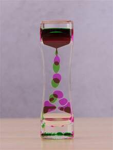 1 pieza Temporizador de líquido acrílico - Temporizador de gota de aceite de doble color - Temporizador decorativo para escritorio, estantería y mesita de noche - Sin batería - Regalo único para el Día de la Madre y el Día de San Valentín - Multicolor - Ver 14