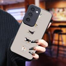 Funda de Teléfono de Silicona Mate con Diseño de Perro de la Serie  Galaxy, Cubierta Protectora Suave a Prueba de Golpes, Superficie Mate de Moda, Adecuada para S24 Ultra, S23 Plus, S22, S21, S20 FE, S10, A72, A54 5G, A53, A52, A52S, A15, A14, A13, A12, A22, A21S, A51, A33, A32, A23 - Protección de Moda para Chicos, Chicas, Hombres - Colores mixtos - Ver 2
