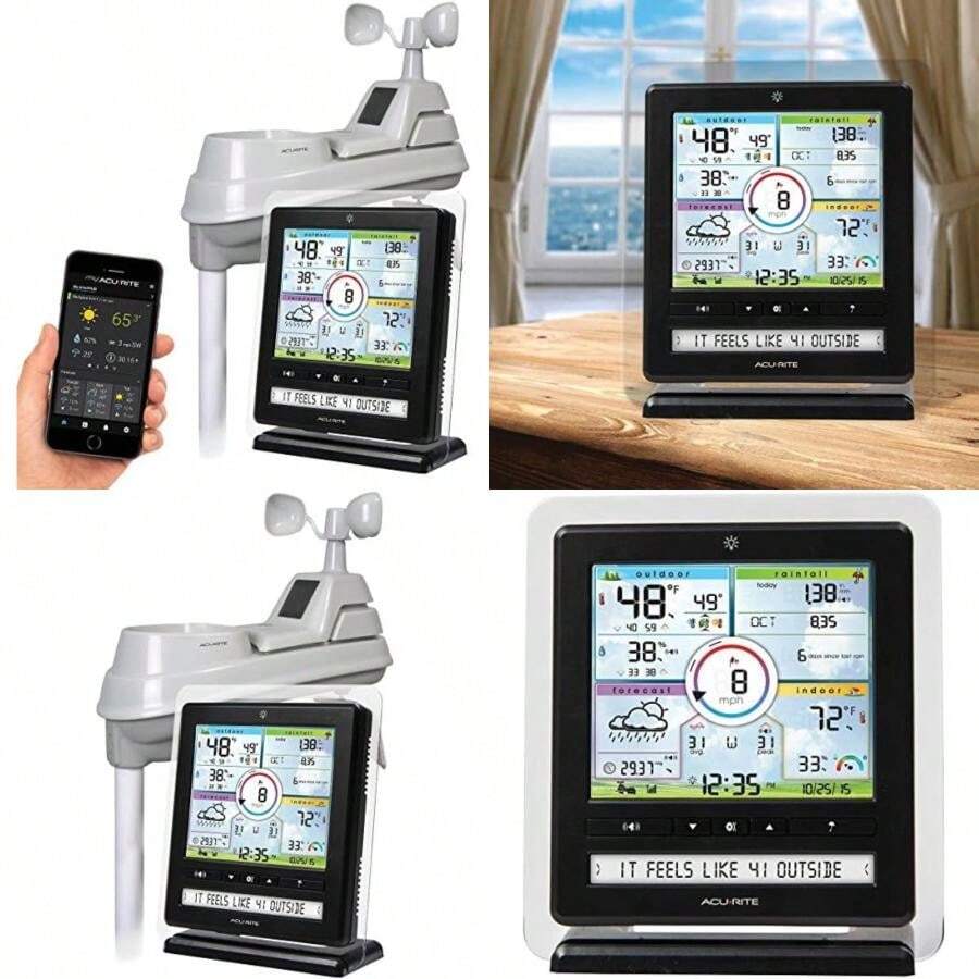 02064MA1 Pro - Estación meteorológica con Conector de PC, Sensor de Clima 5 en 1 y aplicación de Control Remoto My, , White Sensor/Color Display, 1, 1(Pantalla, versión 3) - Tipo 1 - Ver 1