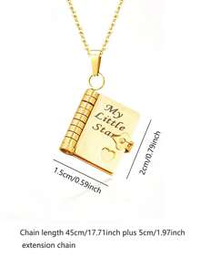 قلادة قلب من الفولاذ المقاوم للصدأ بشكل حروف حب مناسبة للسيدات للاستخدام اليومي هدية عيد ميلاد مجوهرات