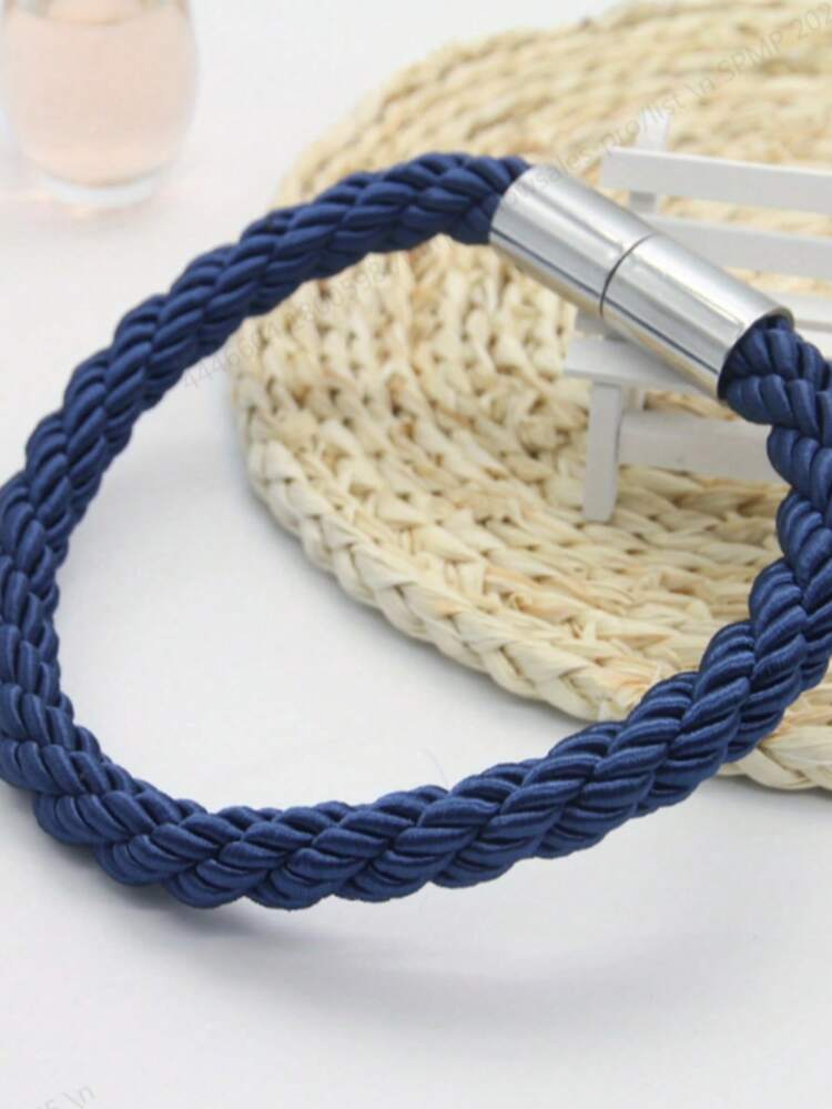 Magnetic Thick Rope Curtain Tie Backs With Magnetic Buckle, No Drilling Installation, Minimalist Curtain Tie Rope Magnetic Buckle Linen Rope Curtain Clips Curtain Holder, Suitable For Living Room Home Decor - Multicolor - View 7