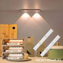 1pc Ultra-thin Usb Rechargeable 3-mode Color Temperature Led Light With Motion Sensor, Suitable For Kitchen, Bedroom, Cabinet, Wardrobe, Staircase, Corridor - White - View 18