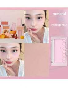 Rom&nd Romand BETTER THAN CHEEK W01 ODI MILK, Blends Into Skin With A Matte Finish, Velvety Cream Powder, Gradient Shading Effect, Warm-Toned To Brighten Complexion, Oil-Control Formula Suitable For Dry Skin, 5-Second Quick Radiance Boost, Brightens Eye Area, Gradient Embossed Packaging, Includes Color Intensity Guide, Korean Makeup - SỮA ODI W01 - Xem 5